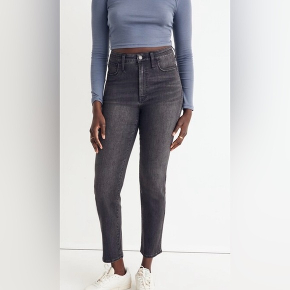 Madewell|Classic off Black/gray Women's Jeans,10” high rise skinny crop,size 32• - Picture 16 of 16